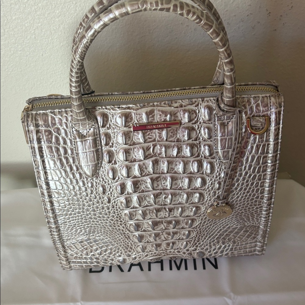 Brahmin Metallic Crocodile Embossed Tote - Picture 8 of 8